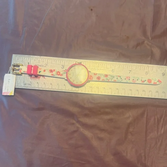 NWT Kate Spade New York Park Row Floral White Pink Silicone Strap Watch 34mm - Picture 2 of 6